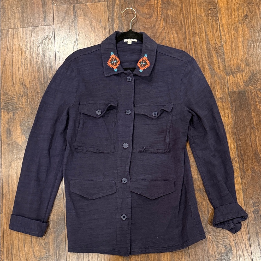 Umgee Midnight Blue Textured Top